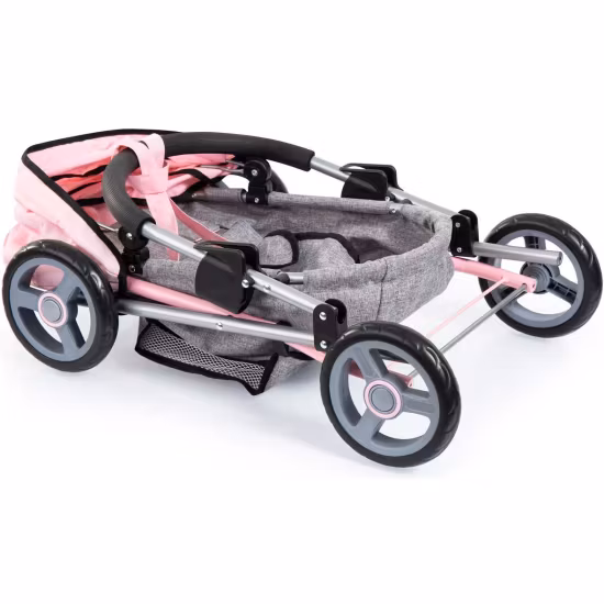 Bayer Design Dockvagn Cosy, Rosa/Grå