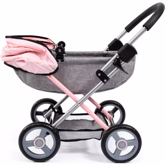 Bayer Design Dockvagn Cosy, Rosa/Grå