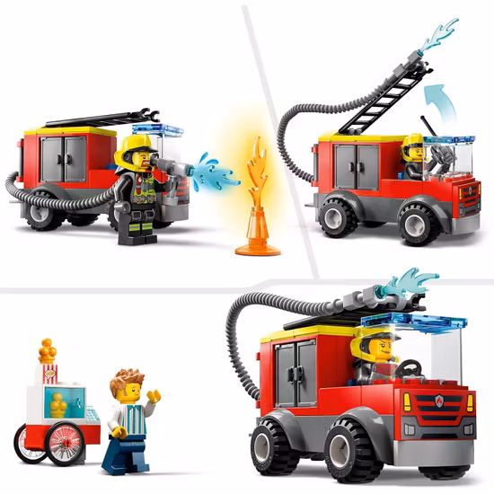 LEGO City Fire 60375 Brandstation Och Brandbil
