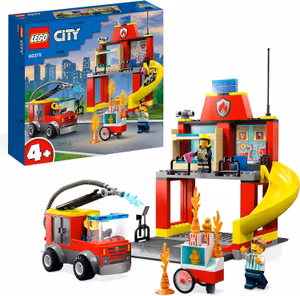 LEGO City Fire 60375 Brandstation Och Brandbil