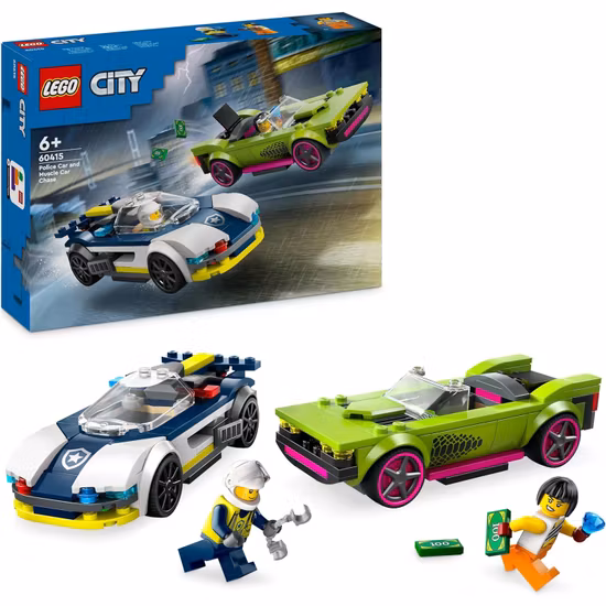 LEGO City 60415 Jakt Med Polisbil Och Muskelbil