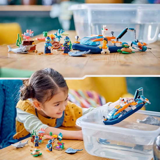 LEGO 60377 City Utforskare Och Dykarbåt