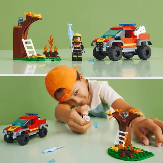 LEGO City Fire 60393 Räddning med fyrhjulsdriven brandbil