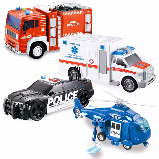 Joyin 4-Pack Räddningsfordon