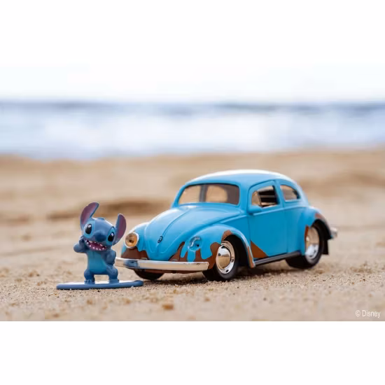 Jada Toys Disney Lilo & Stitch Bil 1959 VW Bubbla med Stitch-figur
