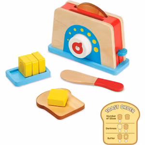Melissa & Doug Brödrost Set Av Trä