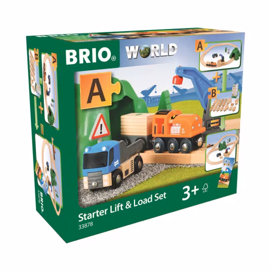 BRIO World 33878 Startset med Lyftkran Och Lastsats