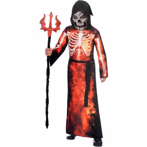 Liemannen med Eldflammor Barn Maskeraddräkt