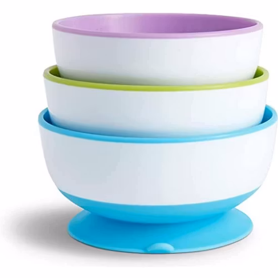 Munchkin Stay Put Skålar Med Sugkopp 3-pack