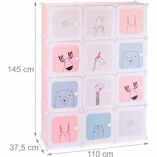 Relaxdays Garderob Rosa