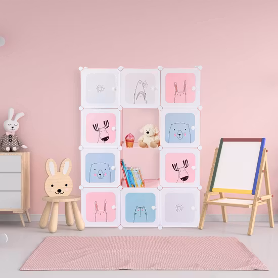 Relaxdays Garderob Rosa