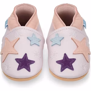 Juicy Bumbles Mjuka Lära-Gå Skor Lila Stjärnor