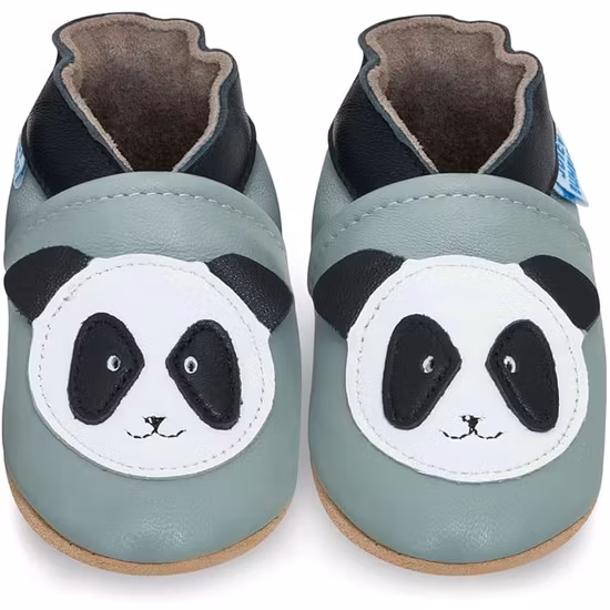 Juicy Bumbles Mjuka Lära-Gå Skor Grön Panda