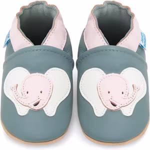 Juicy Bumbles Mjuka Lära-Gå Skor Grön Elefant