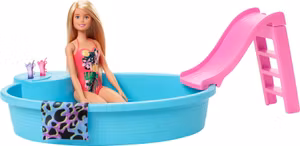 Barbie Pool Lekset Med Barbiedocka