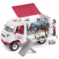 Schleich Lekset 42439 Mobil Veterinär Med Hannoveranskt Föl