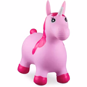Relaxdays Hoppdjur Enhörning Rosa Inklusive Luftpump