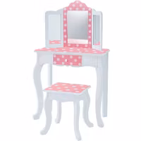 Teamson Sminkbord Rosa/Vit