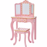 Teamson Sminkbord Rosa/Guld