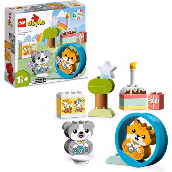 LEGO DUPLO 10977 Min Första Hundvalp & Kattunge Med Ljud