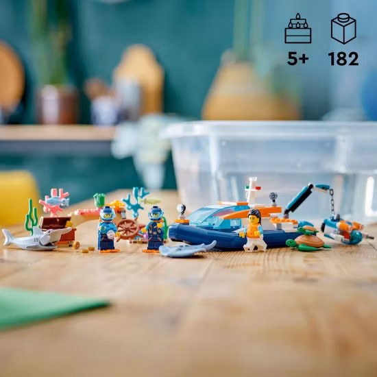 LEGO 60377 City Utforskare Och Dykarbåt