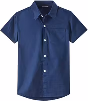 Spring&Gege Kortärmad Skjorta Navy
