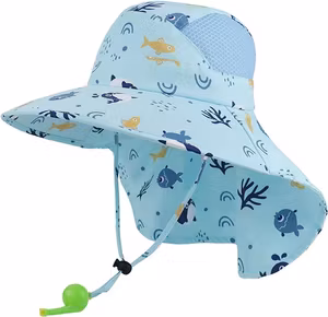 Matt Keely Solhatt Med UV Skydd Ljusblå