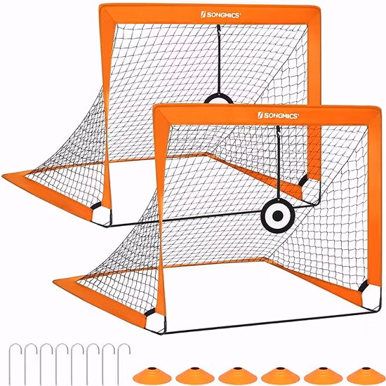 Songmics Fotbollsmål 2-Pack Orange