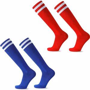 Fotbollsstrumpor 2-Pack Röd/Blå