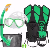 Snorkelset Med Simfötter Grön
