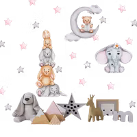 Dreamscape Väggdekal 3D Djur Elefant