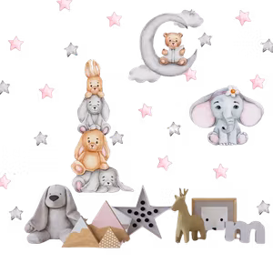 Dreamscape Väggdekal 3D Djur Elefant