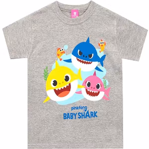 Babyshark T-shirt Grå