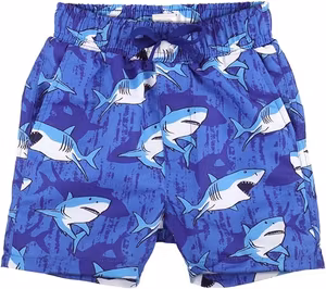 Lacofia Badshorts Blå Haj