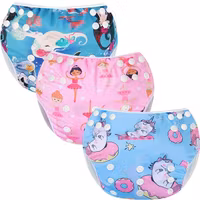 Mixidon Återanvändbar Badblöja 3-Pack Blå/Rosa