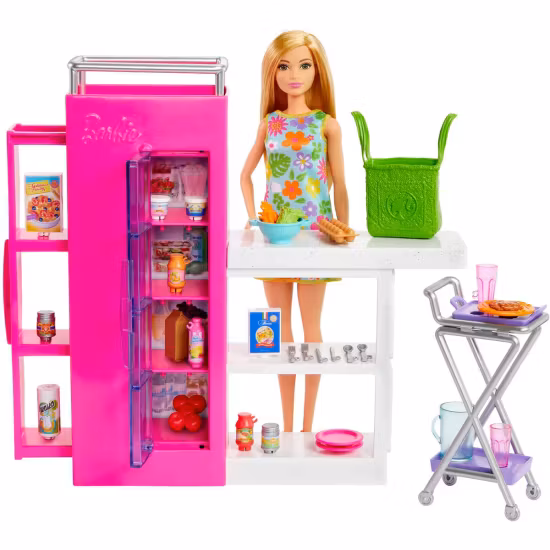 Barbie Lekset med Docka Skafferi