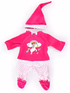 Bayer Design Dockkläder 33-38 cm Enhörning Rosa