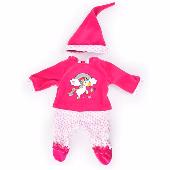 Bayer Design Dockkläder 33-38 cm Enhörning Rosa