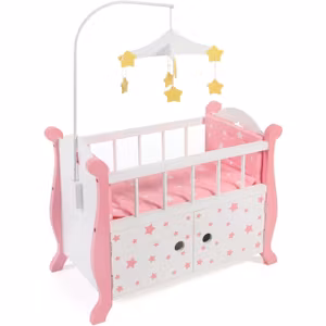 Bayer Chic Docksäng Med Sängmobil Rosa