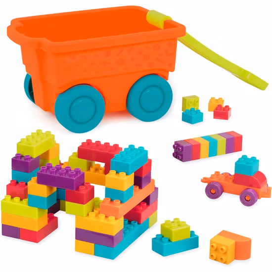 Battat Toys Byggklossar Med Vagn