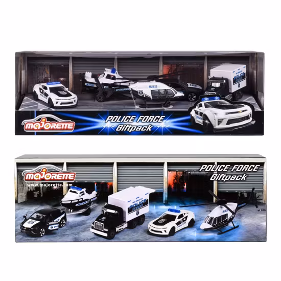 Majorette Polisfordon Presentförpackning 4-pack