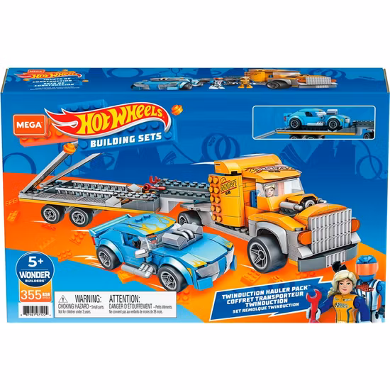 Hot Wheels Mega Construx Twinduction Hauler Pack