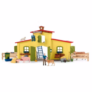 Schleich 42605 Stor Bondgård med Djur och Tillbehör