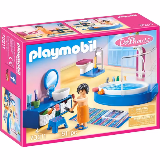 Playmobil 70211 Dollhouse Badrum med badkar