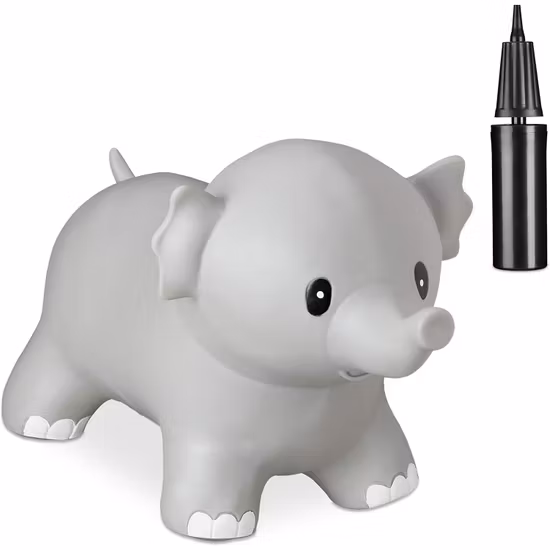 Relaxdays Hoppdjur Elefant Inklusive Pump