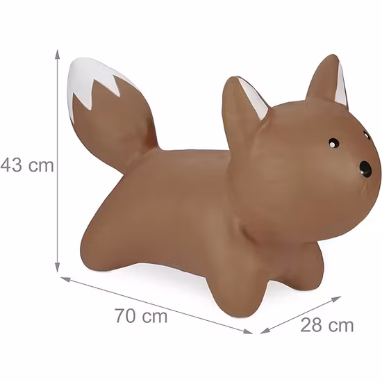 Relaxdays Hoppdjur Räv Inklusive Luftpump