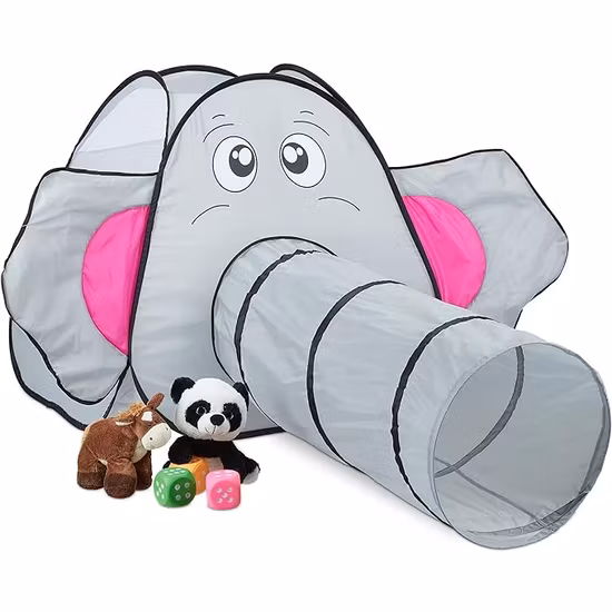 Relaxdays Lektält Med Tunnel Elefant