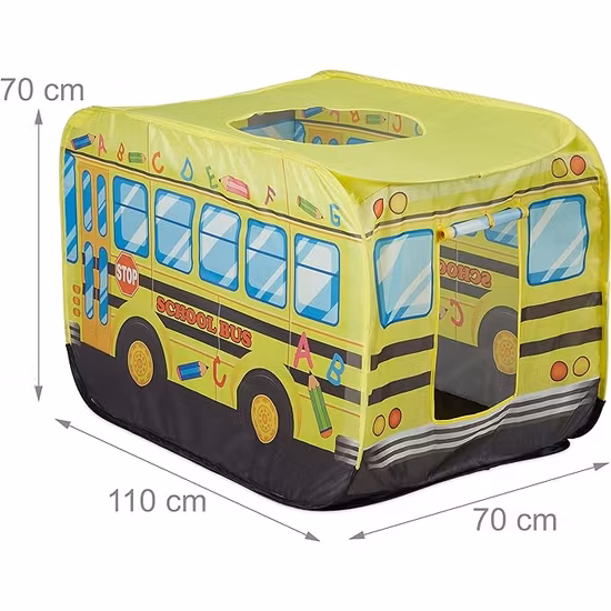 Relaxdays Lektält Skolbuss