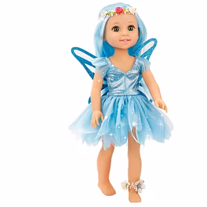 Pixie Play Docka Älva Blå 38cm