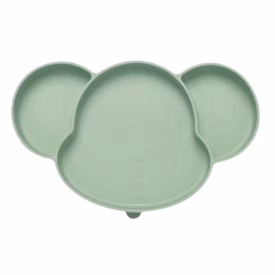 BabyBloom Barntallrik Med Sugpropp Grön